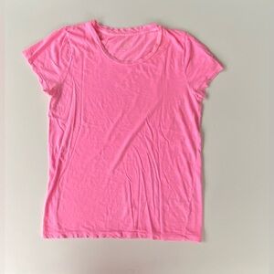 J. Crew Vintage Short-Sleeve Cotton T-Shirt, Cotton Crewneck Tee, Pink Size: M